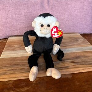 Vintage Ty Beanie Baby Mooch Monkey 1998 With Tag